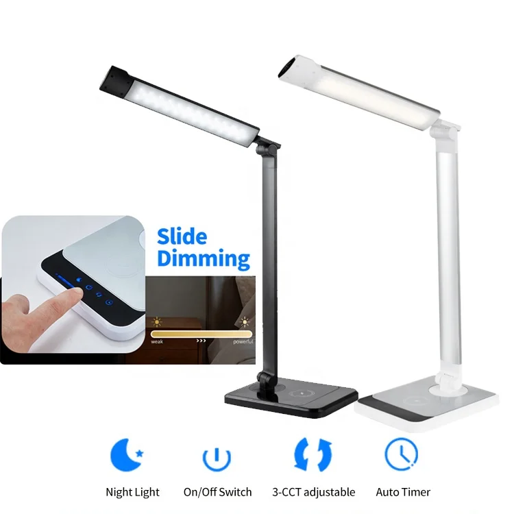 Adjustable Light 3 Level Dimmer Touch Folding Wireless Charger Rechargeable Luxury Table Lamps Led Reading Outdoor 55 Modern 20