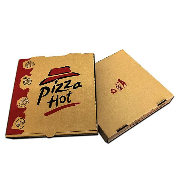 Y62 Corrugated Black Pizza Box With 6/7/8/9/10/12 Inch Custom Pizza