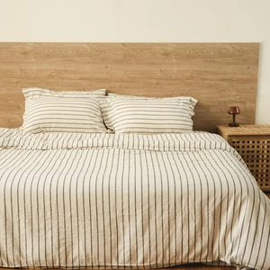 Hotel Supply Organic 100% Linen Durable Bed Sheets Luxury Home Line Bedding Set Wholesale