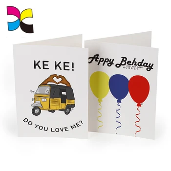 High Quality Design Your Fashion PostCard Customized offset printing custom birthday paper card