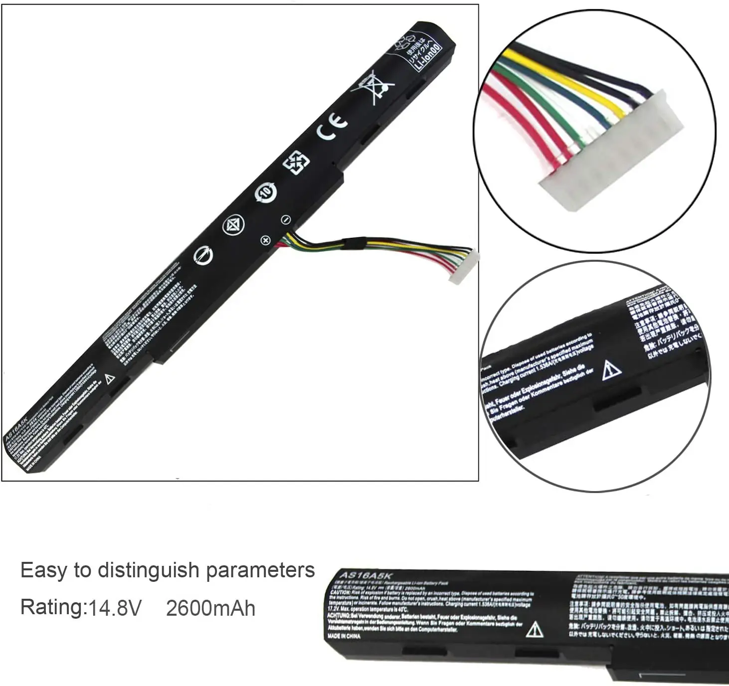Replacement As16a5k Rechargeable Battery As16a7k As16a8k For Acer ...