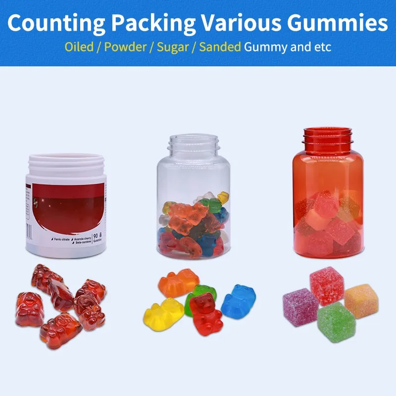 8 Channel Automatic Bean / Milk Tablet / Chewing Gum / Gummy Bear Counter Candy Counting Machine