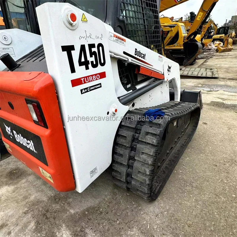 Used Wheel Skid Steer Loader Bobcat T450 With Kubota Engine Bobcat T450