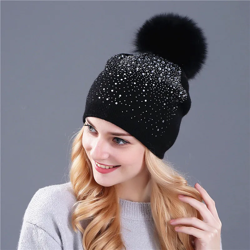 NWT Novelty Cashmere Blend Wide Brim Winter Hat With Bling!!! Novelty Wide Brim Cashmere Blend Winter Hat With Bling!!! - Etsy main image 3