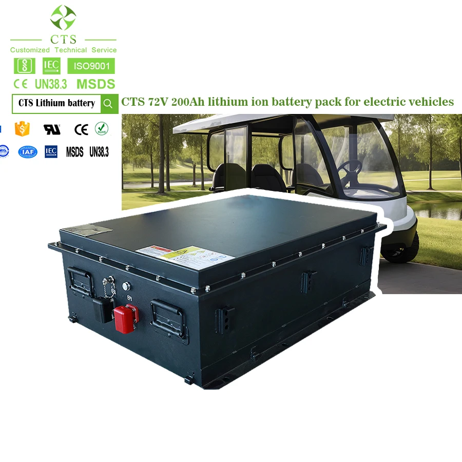 CTS ev battery pack lithium ion 72v 96v 144v 100ah 200ah golf cart lifepo4 battery for ev electric car vehicles