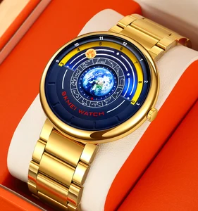 SKMEI 2361 Moon Earth Luxury Waterproof 30 Meters Casual Men Wrist Analog Quartz Watch for Men