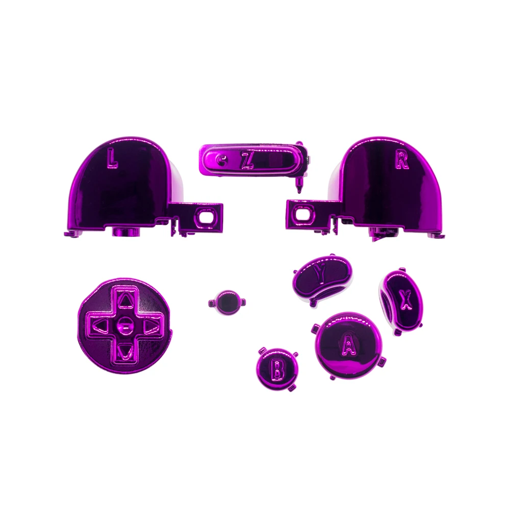 Factory Price Chrome Button Set for Nintendo Game Cube Controller Buttons Kits for Gamecube for NGC Controller Replacements