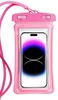 Funda impermeable para teléfono Bubble, rosa.