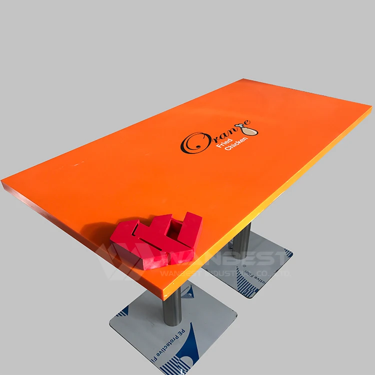 Modern Unique Marble Top 4 Seater Restaurant Furniture Fast Food Shop