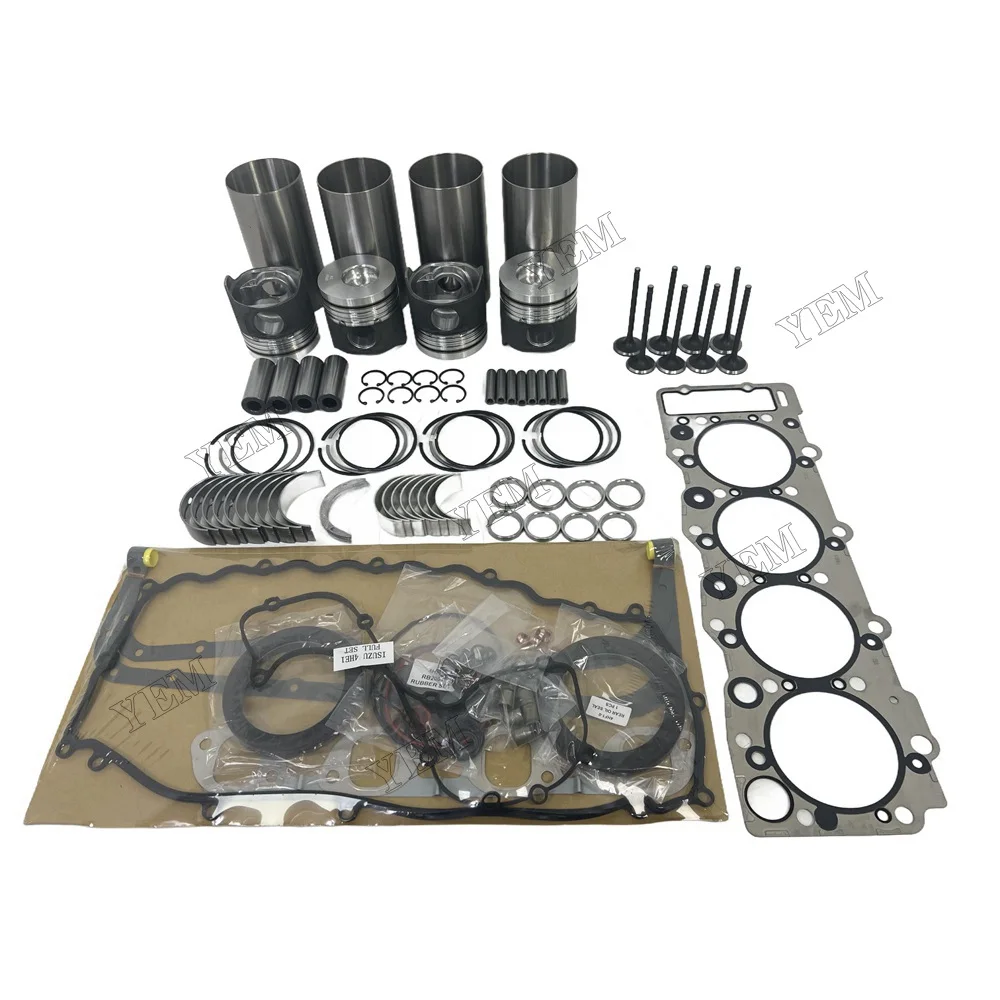 For Isuzu 4HE1 Engine Overhaul Kit Engine Part Gasket Piston Set