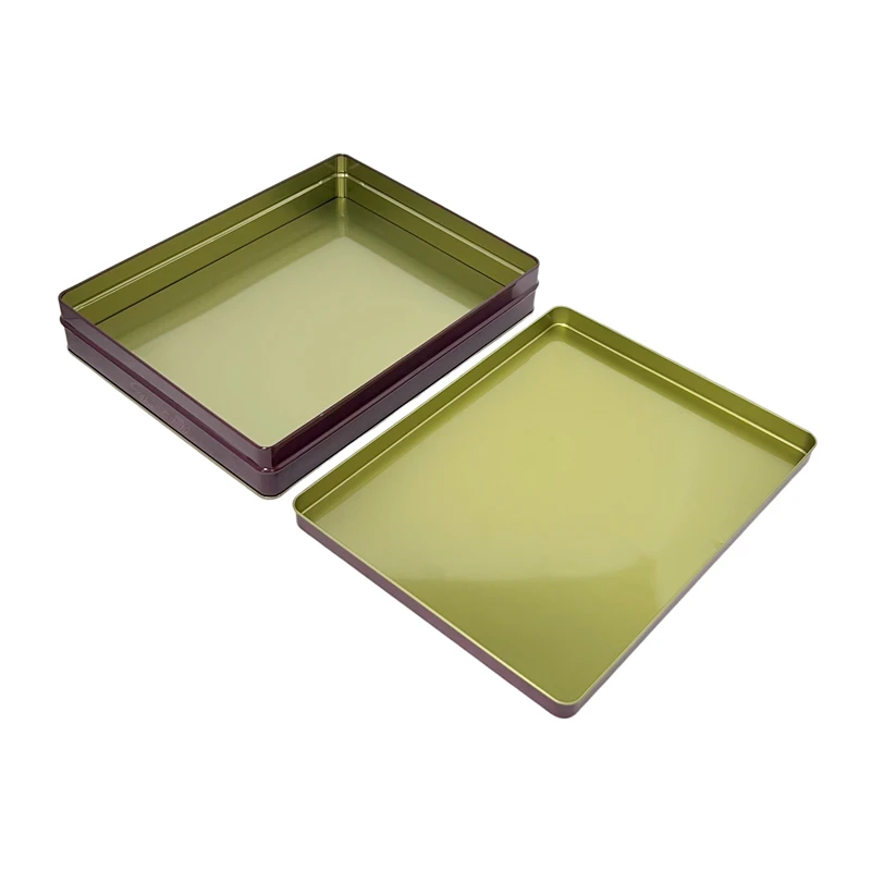 Small Red Airtight Mini Square Loose Tea Coffee Candy Metal Canister Cans Tin Tea Boxes