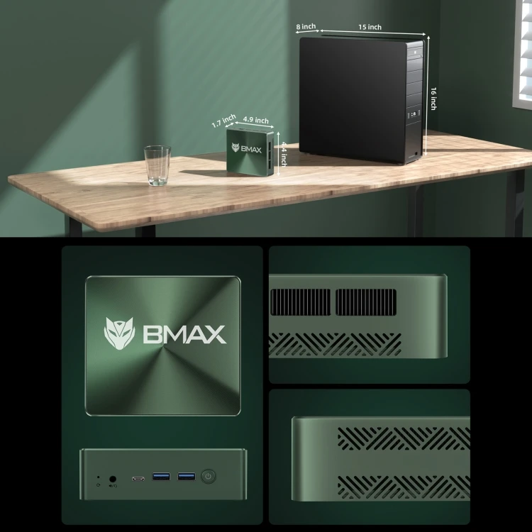 BMAX B6 Plus Win 11 Mini PC 12GB 512GB、Intel Core I3
