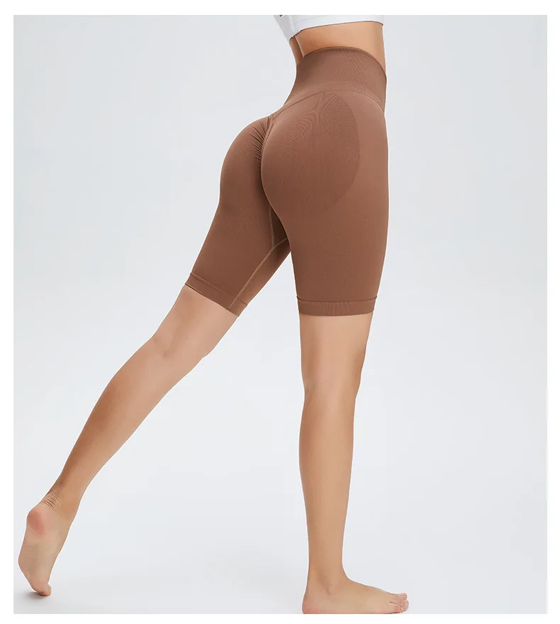 No Camel Toe Womens Sexy Yoga Short Pants 4 Way Stretchy Seamless