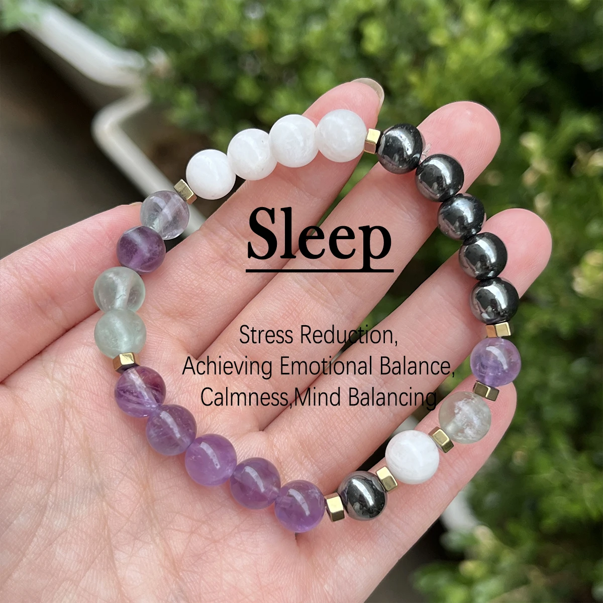 AAAAA Positive Energy Healing Crystals for Mental Health Natural Stone Amethyst Relieve Stress Anxiety Bracelet for Women Men