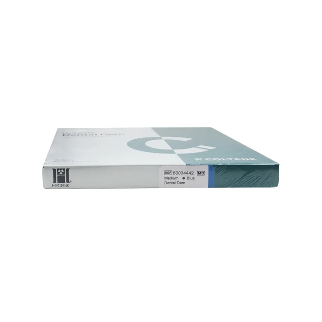 COLTENE HySolate Dental Rubber Dam Super Elastic Dam Refill Packing 6 "x 6", 152 X 152mm, Blue, 36 Sheets/box, 60034442C