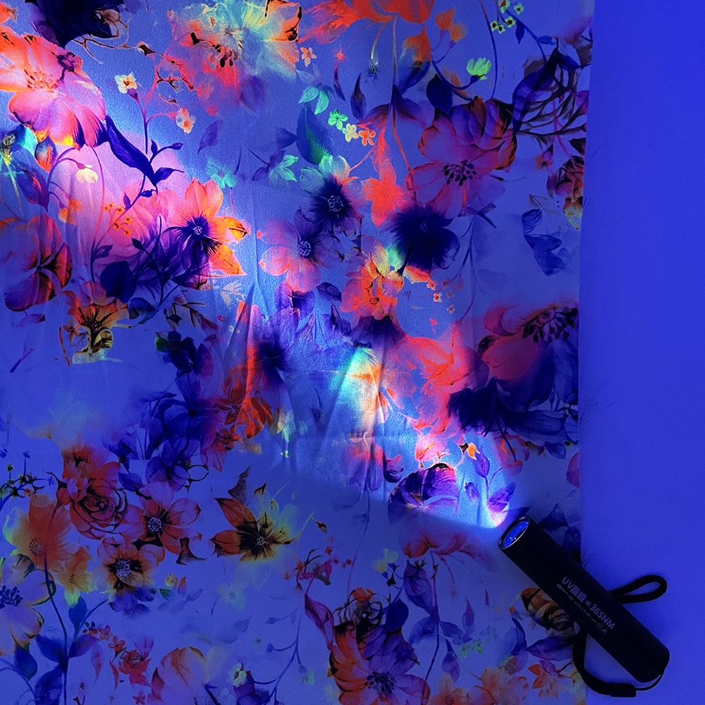 Высококачественная имитация шелка неоновая цифровая печать ткань 100% полиэстер Акварельная цветочная для одежды постельного белья платья свадьбы