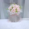 196 éventail coréen rose brume enneigée