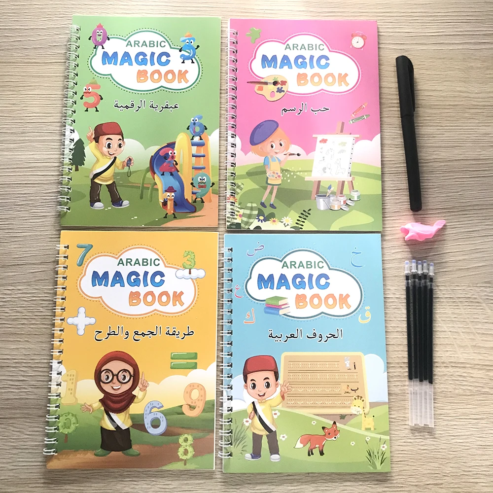 Alphabet Book Handwriting Calligraphy Notebook Sank Magic Practice Arabic Copybook for Kids