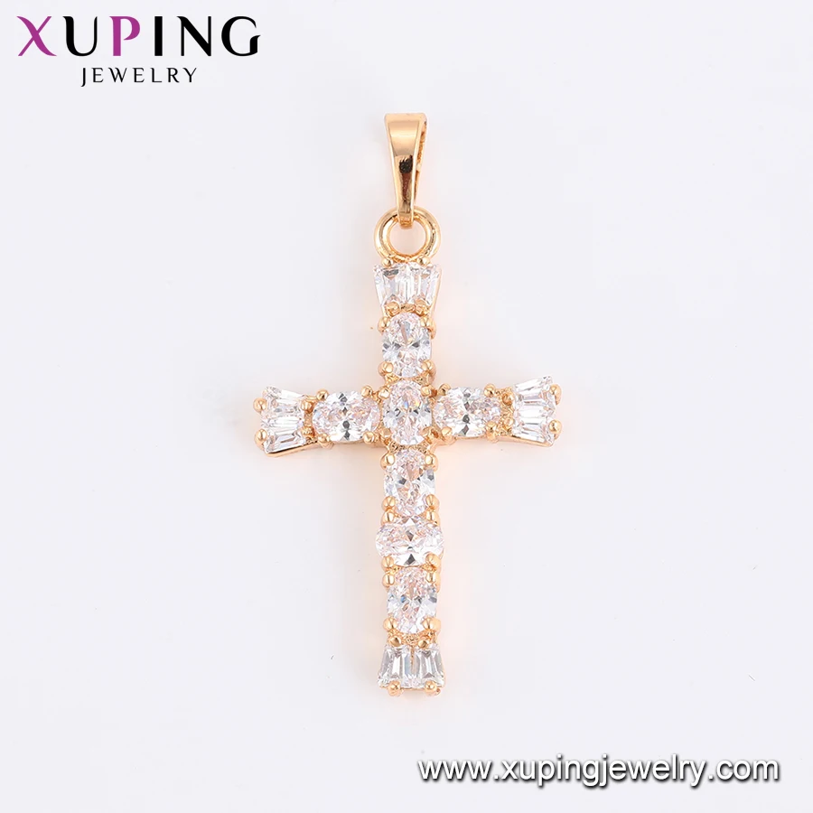 33286 Xuping High Quality Well Design Fancy Cross Pendant Gold Filled Jewelry