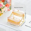 Diamond 2-Layer Plastic Fruit Bowl (PVC Lid) Amber