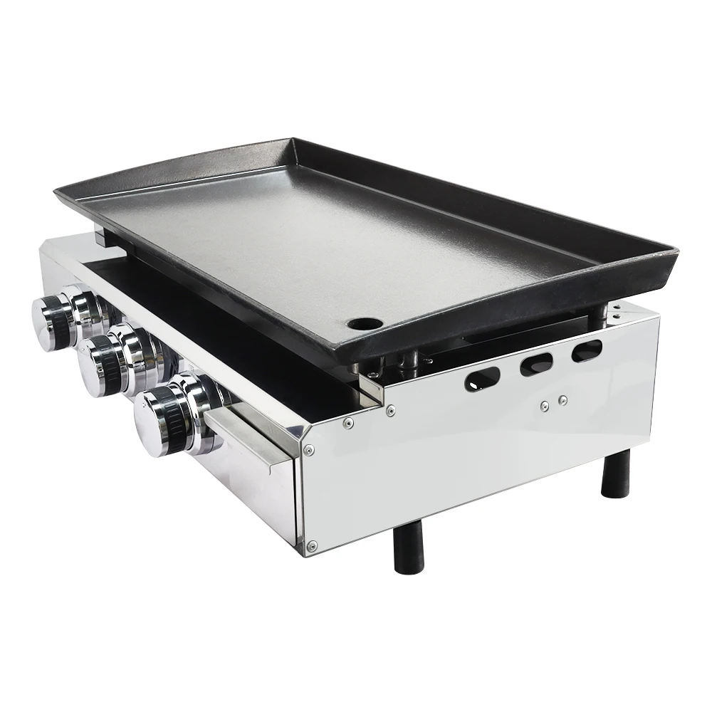 2022 New gas griddle grill with High quality cast-iron griddle commercial griddle gas type for sale manufacture