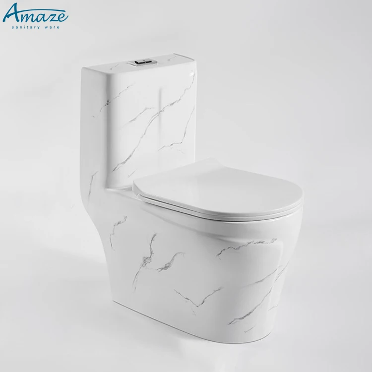 Sanitarios lnodoros wc sanitary wares modern bathroom water closet ceramic marble color toilet commode one piece toilet bowl supplier