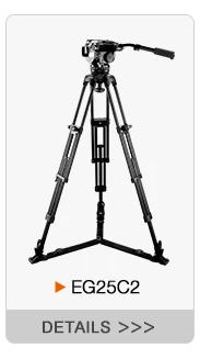 E-IMAGE GH25 100mm Heavy Duty Fluid Video Head with Sliding Plate and 2-Section