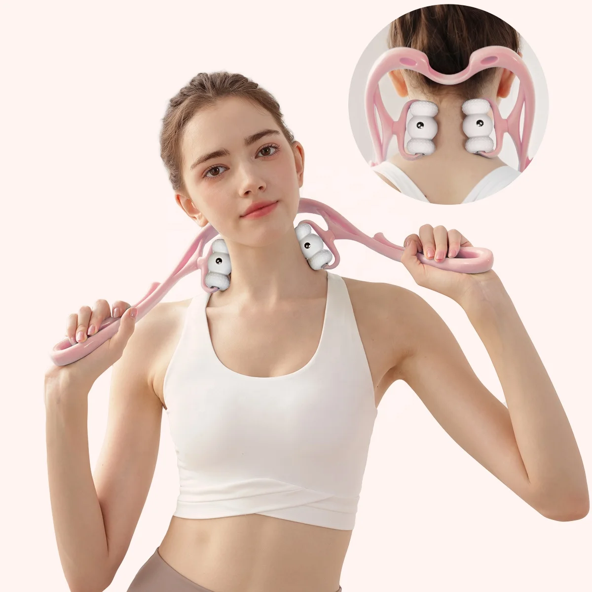 Handheld Neck Massager Trigger Point 6 Balls Roller Massager for Relieve  Neck Shoulder Muscle Soreness & Tension Headache - AliExpress