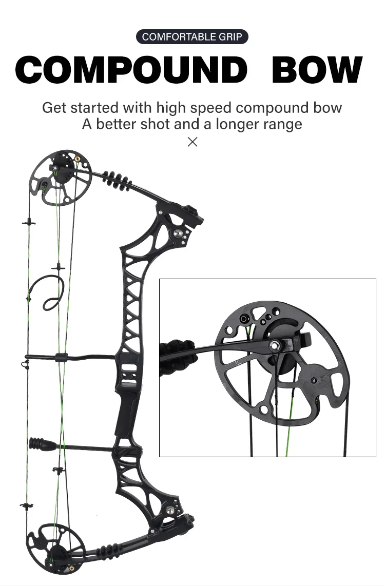 M129 Compound Bow And Arrow Set Draw Weight 3070lbs Adjustable