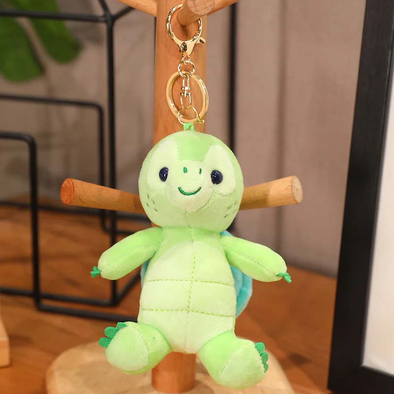 12cm Cute Frog Donkey Teddy Bear Plush Keychains Stuffed Animals ...