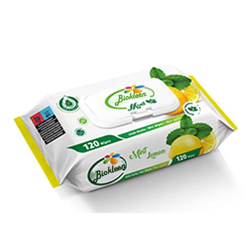 Biokleen Custom Free Sample 120PCS Rose Olive Mint Raspberry Baby WET WIPES