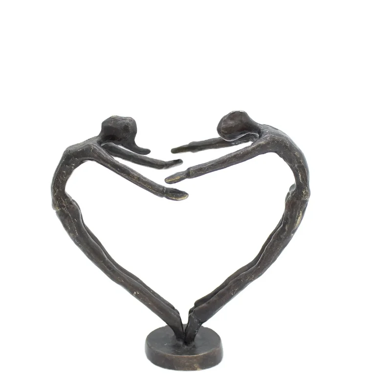 Чугунная бронзовая скульптура гимнастическая фигурка для украшения дома танцующей пары