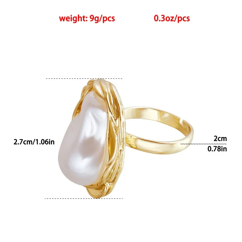 18K Gold Plated Summer Opening Simple Casual Jewelry Popular and Versatile Hawaiian Shell  Ring