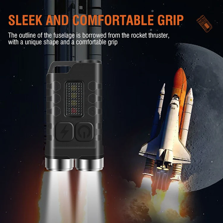 High Power Keychain Flashlight Led Small Flashlight 10 Modes Multifunctional Mini Flashlight With Magnet Uv Lantern Torch
