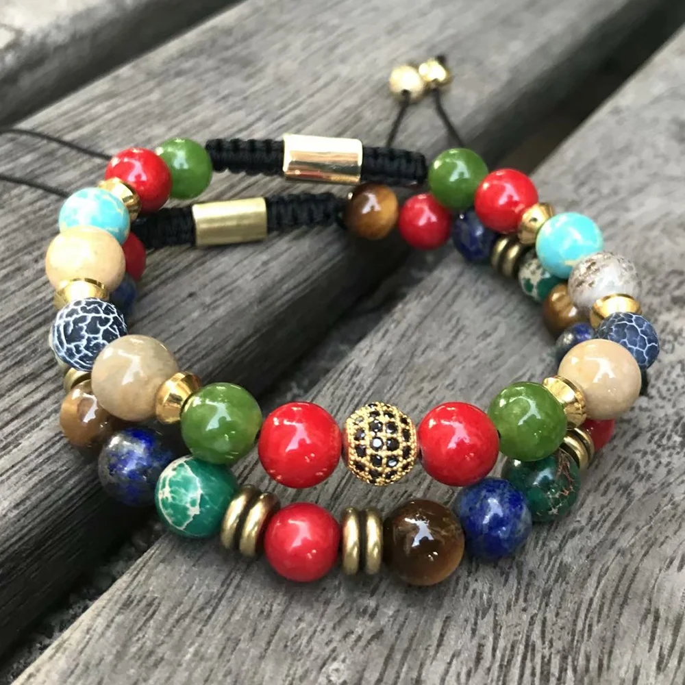 LS-A816 Amazing Colorful Beads Bracelet - Natural Gemstone