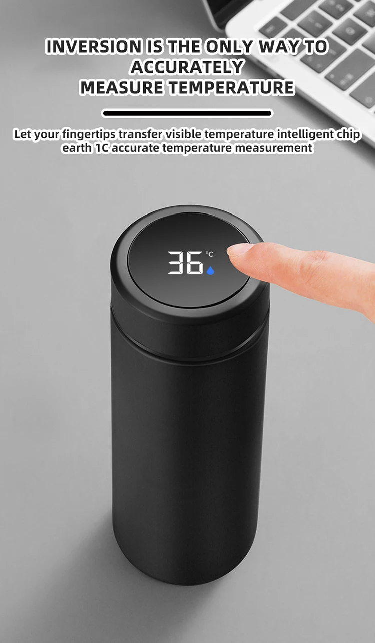 Factory Led Temperature Display Thermal Vacuum Flasks Thermos Cup Stainless Steel Led Smart