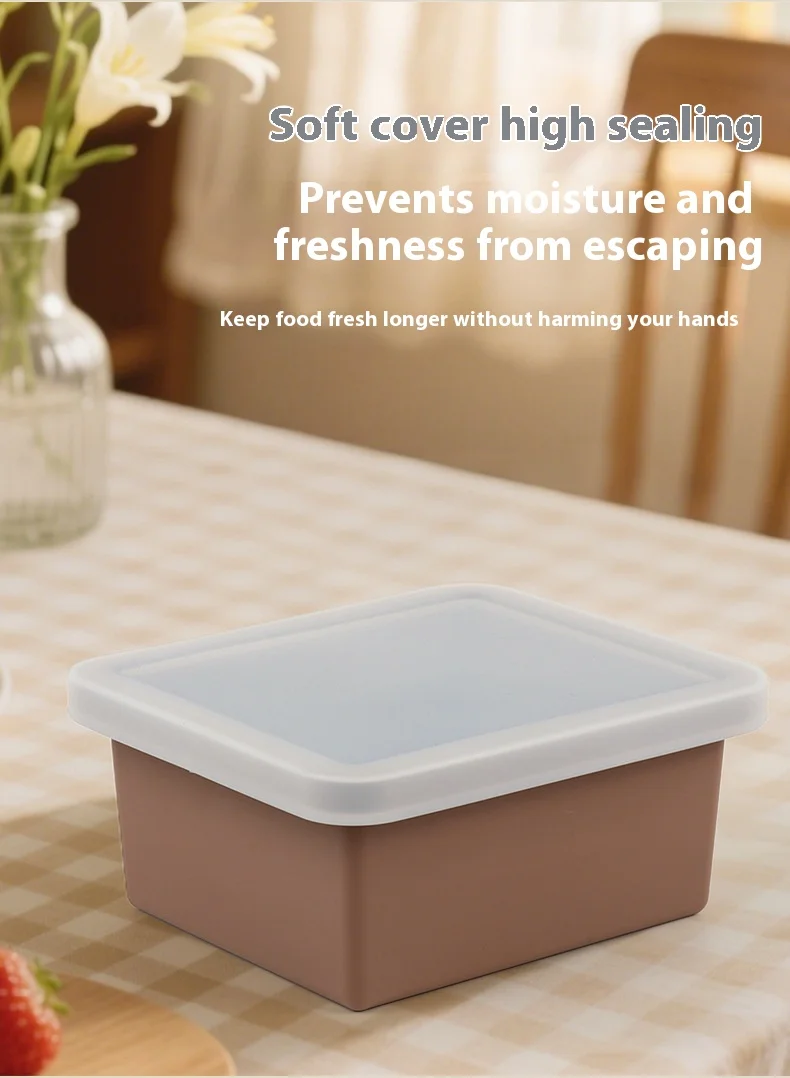 Food Grade Silicone Lunch Box Microwave Heating and Leak Proof Soup Refrigerator and Freezer Storage Seal Storage Box factory