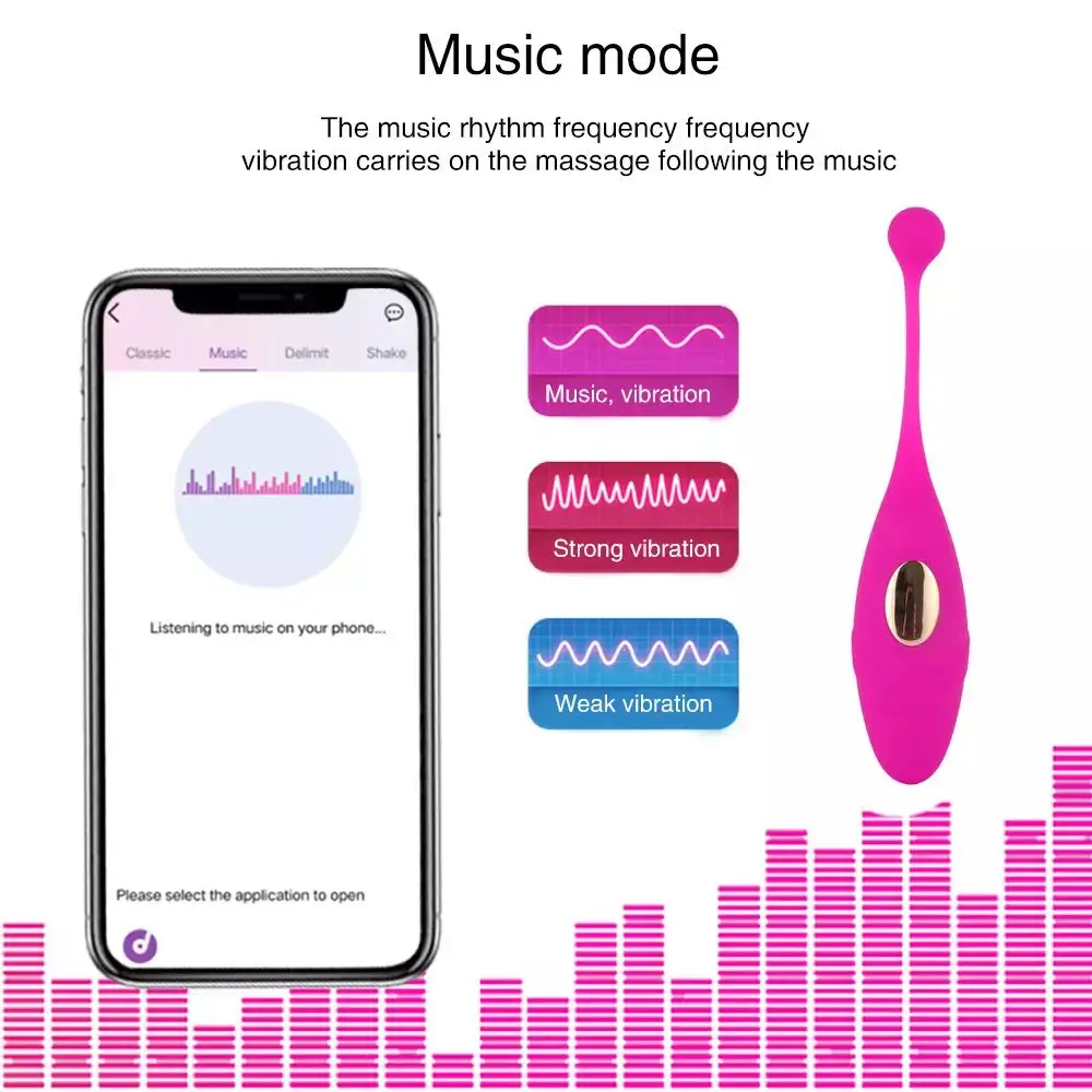 Women's Wireless APP Control Vibrating for Egg Sex Toy Kegel Ball Vaginal Vibrators