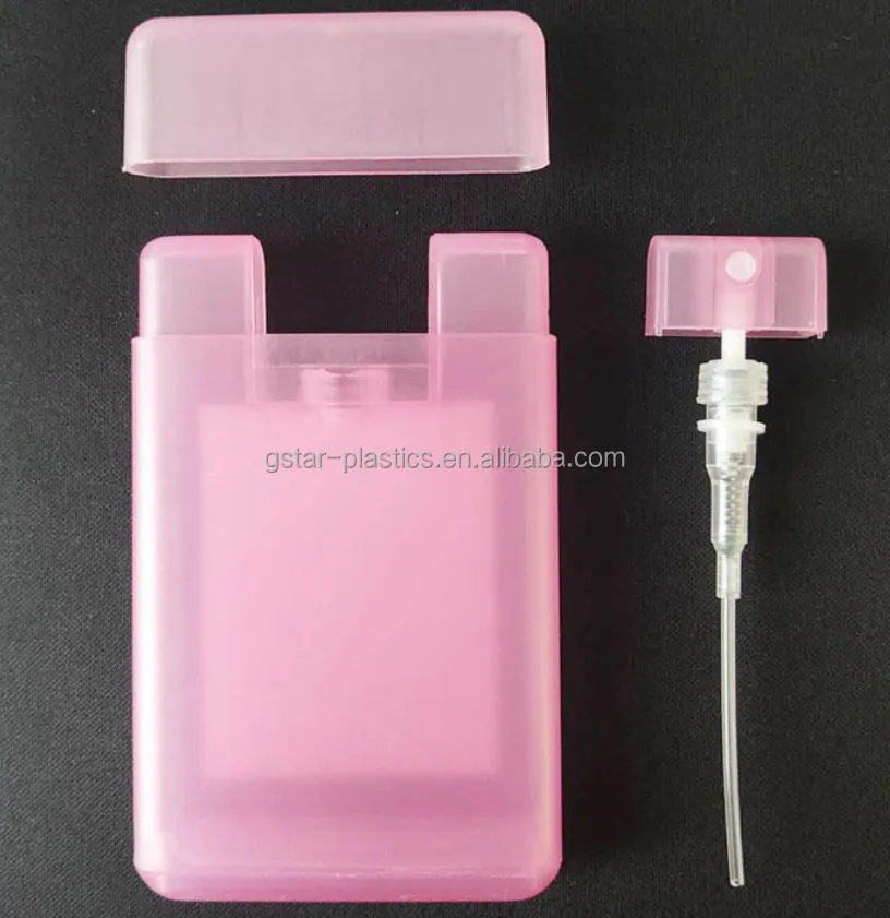 20ml Plastic Empty Spray Bottle Card Pocket Mist Spray Pp Bottles Hand