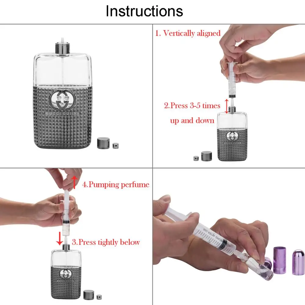  MUB Perfume Refill Pump Tools, Perfume Dispenser with Adapter  Tools for Perfumes Transfer to empty bottles, Include 2 Syringe for  Replacement : Beauty & Personal Care