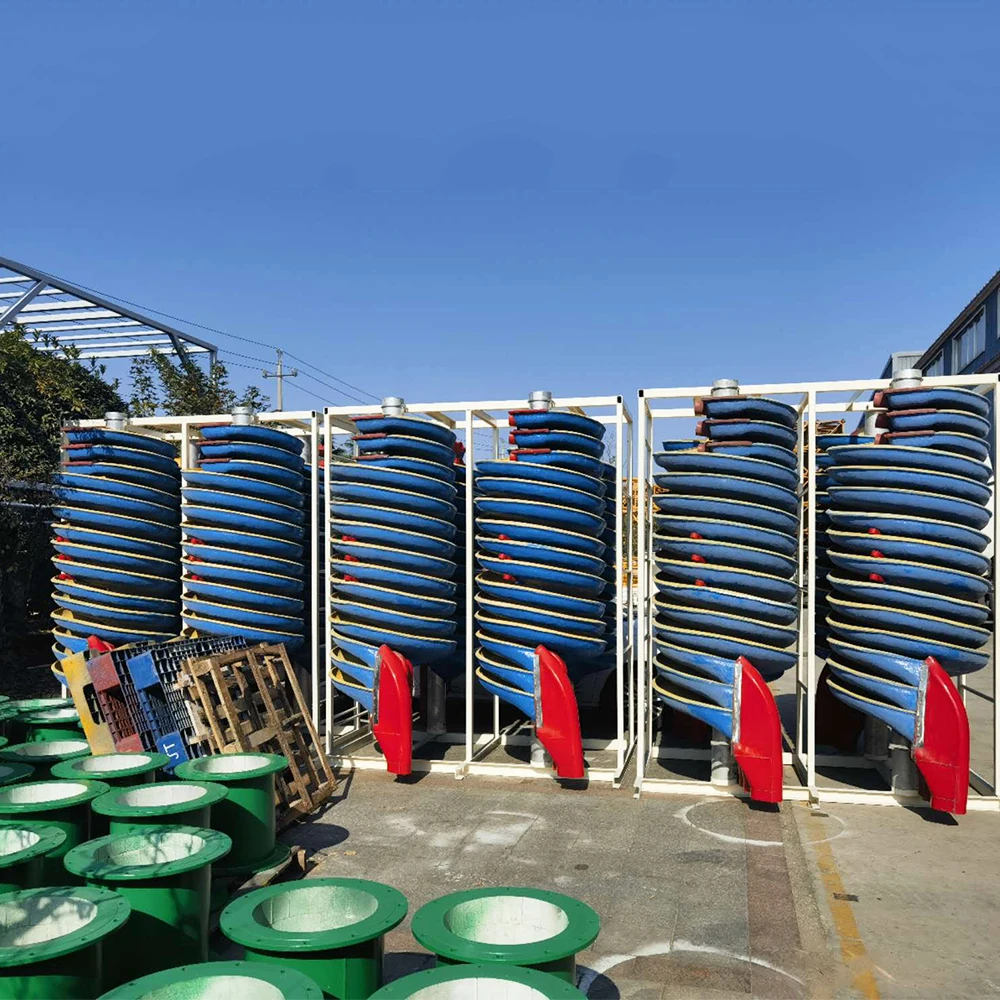 Mining Enrichment Plant Spiral Separators Vertical Three-Way Screw Sluices for Quartz Ore Beneficiation Mineral Separator