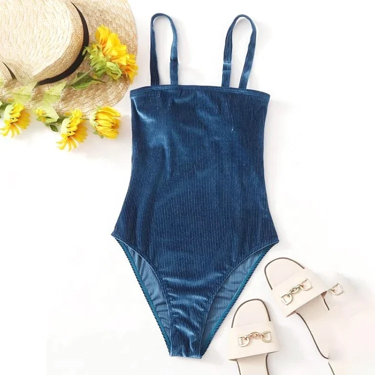 plain navy swimsuit