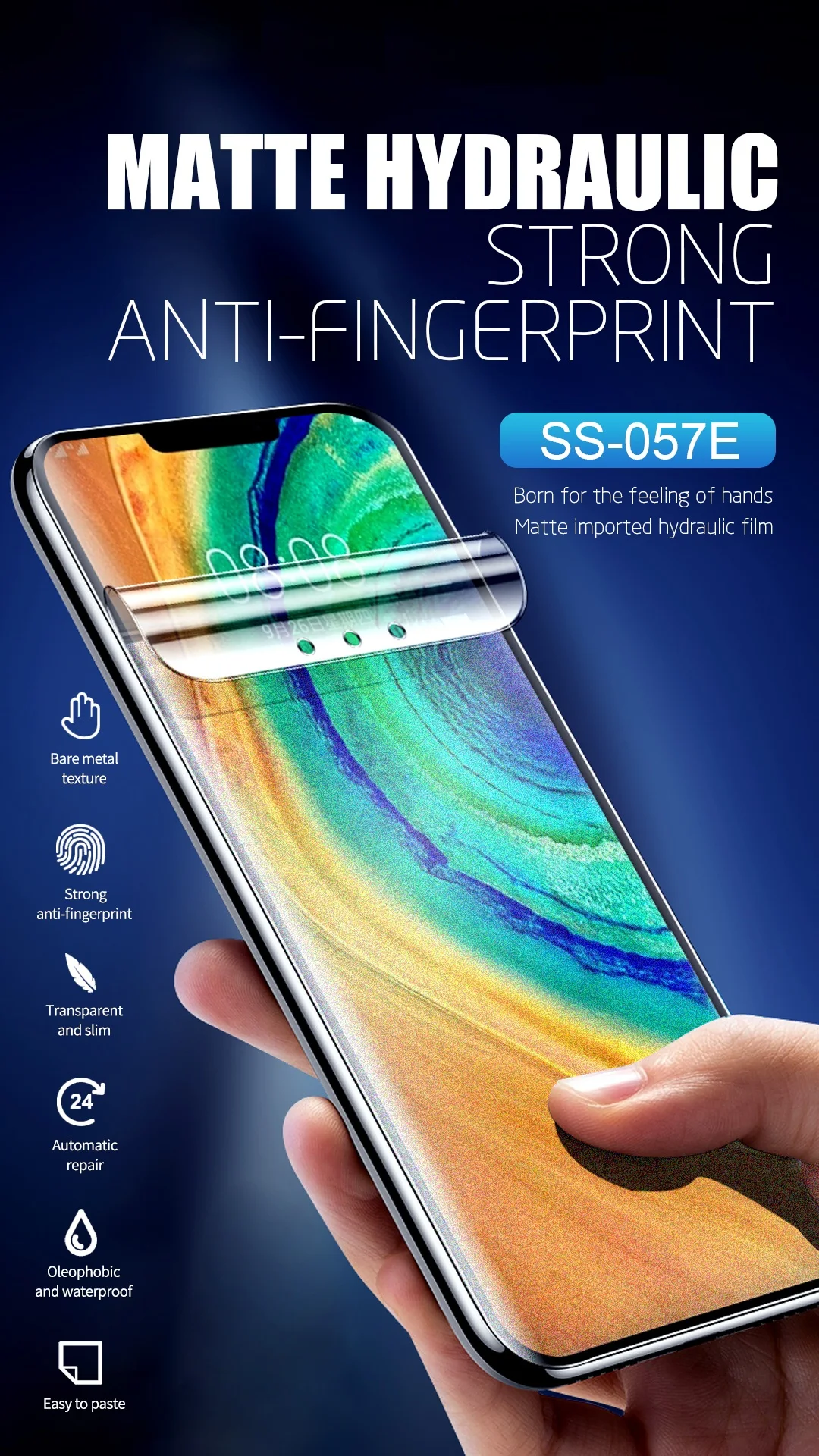 Sunshine Ss057e Matte Flexible Hydrogel Film Anti Blue Light Hydrogel Film Screen Protector For