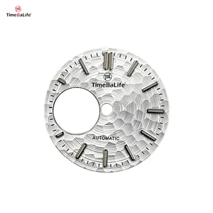 Factory Wholesale  Custom Perlage Finished Watch Dial with and Skeleton Window Applied 3D Index for Automatic Mechanical Watches