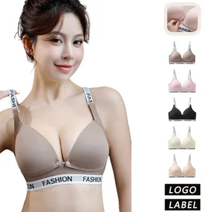 OEM  ODM  High-quality Multi-color Nylon Nursing Bras for Pregnant Women Bra with Front Opening Design for Breastfeeding Bra