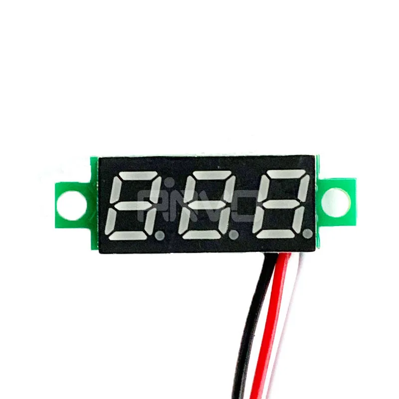 Маленький цифровой 0 28 дюймовый светодиодный вольтметр с тремя проводами 100 в дисплей Вольтметр постоянного