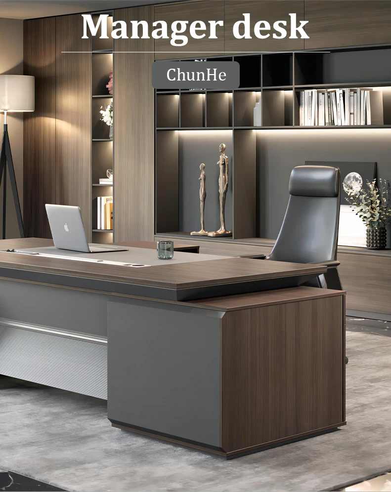 Modern Wooden L Shape Executive Office Desk Working Tables Luxury Manager Ceo Boss Table Office