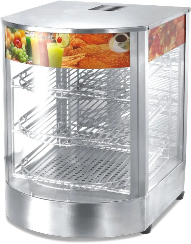 Restaurant commercial food display warmer electric stainless steel hot cabinet warming showcase 3 layers