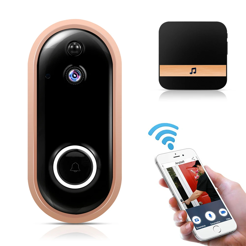 Smart Free Cloud Service WiFi Wireless Video Doorbell 1080P HD Door View 