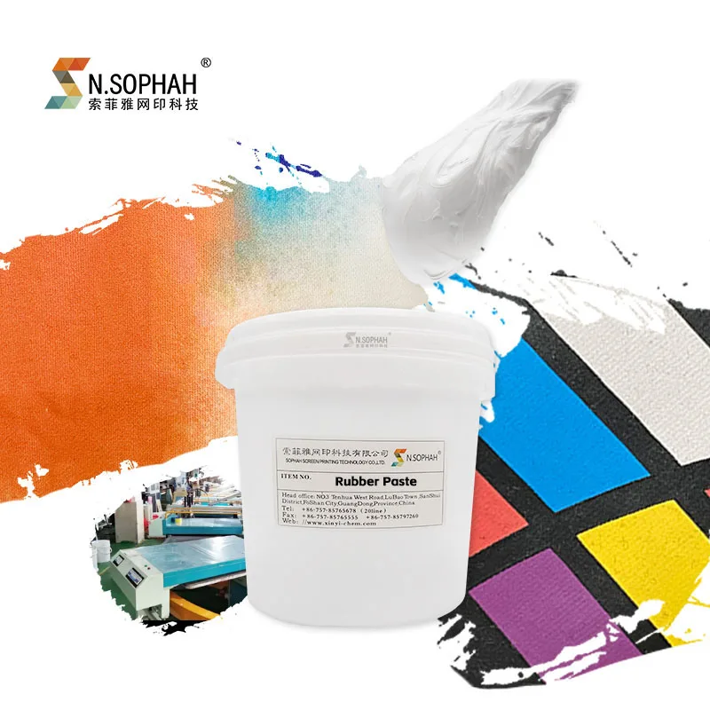 Garment Water Based T Shirt Printing Rubber Paste Textile Printing Chemical Screen Printing Rubber Paste